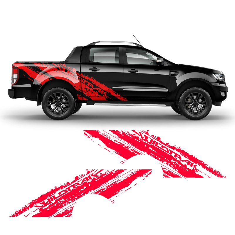 SCRATCHED Wild Trak Side Graphic, Ford Ranger