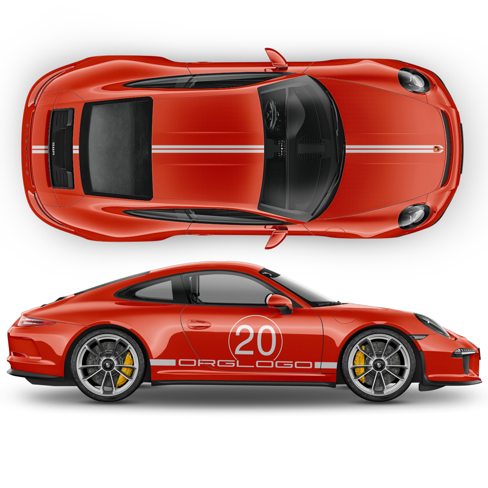 Heritage China Edition Graphic Decals Set, for Carrera / Carrera Turbo