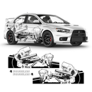 Itasha EVANGELION ASUKA Anime Style Side Graphics, for any Car Body