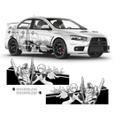 Neon Genesis Evangelion Itasha Asuka, Anime Style Decals for any Car Body