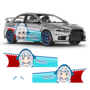 ITASHA Gawr Gura (Hololive) Anime Style Decals, for any Car Body