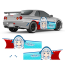 ITASHA Gawr Gura (Hololive) Anime Style Decals, for any Car Body