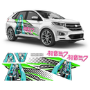 Itasha Hatsune Miku (VOCALOID) Anime Style Side Graphics, for any Car Body Decals - autodesign.shop