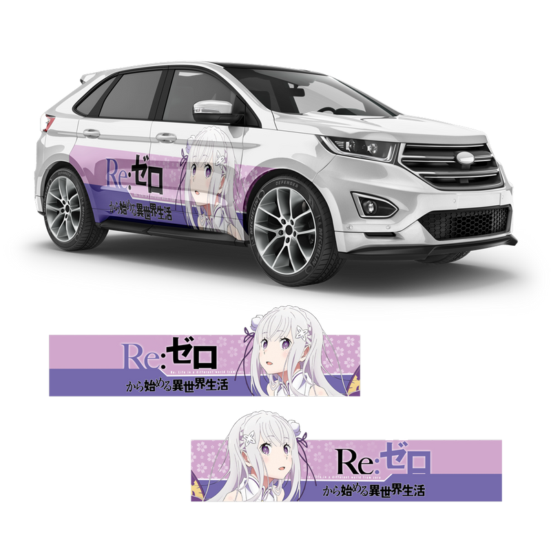 Re: Zero kara Hajimeru Isekai Seikatsu Itasha, Anime Style Decals, for any Car Body