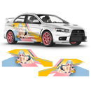 Itasha Super Sonico Anime Style Decals, for any Car Body