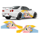 Itasha Super Sonico Anime Style Decals, for any Car Body