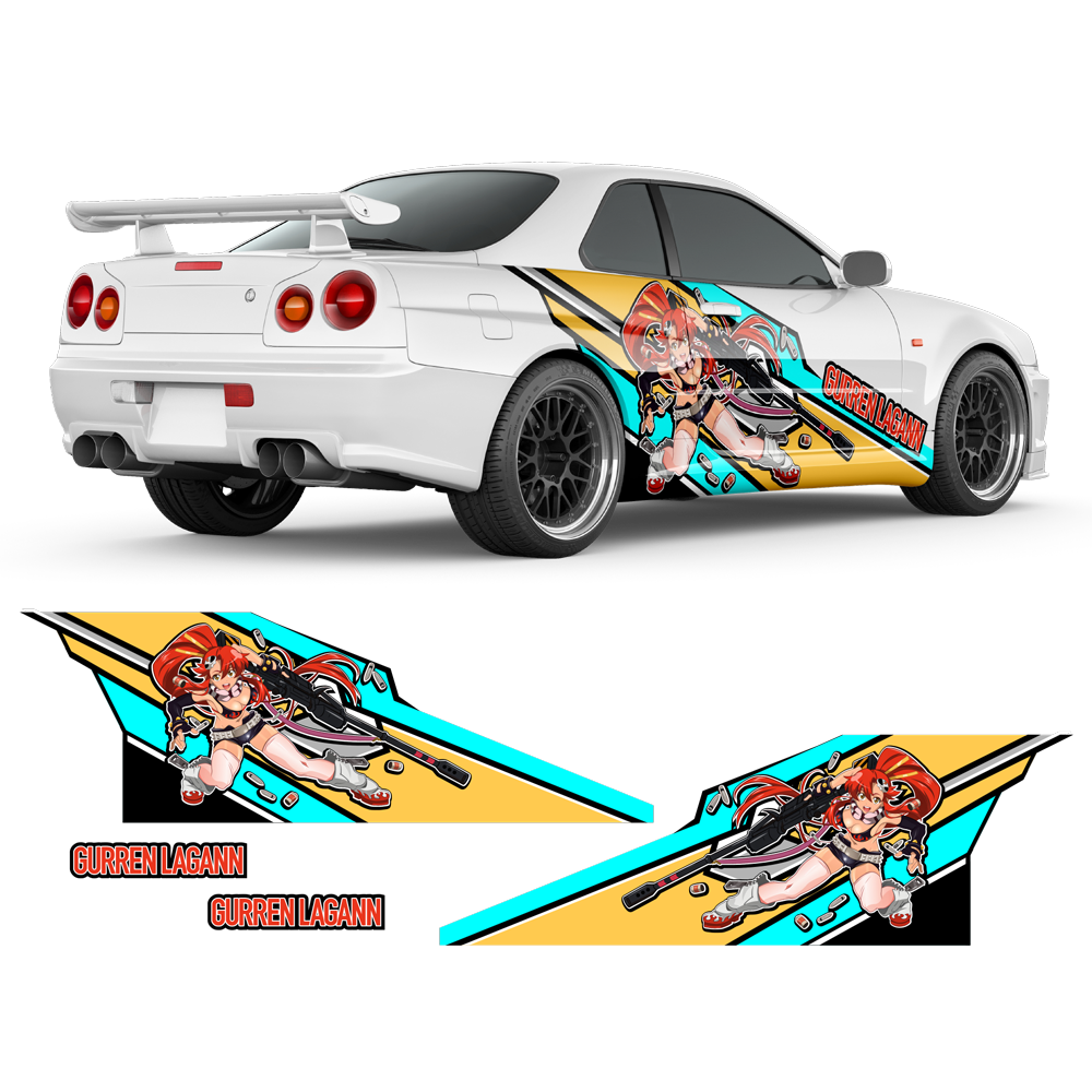 Itasha Yoko Littner (Gurren Lagann) Anime Style Side Graphics, for any Car  Body | autodesign.shop