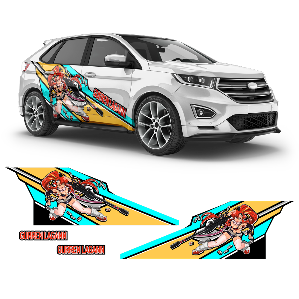 Itasha Yoko Littner (Gurren Lagann) Anime Style Side Graphics, for any Car  Body | autodesign.shop