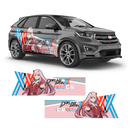 Zero Two (Darling in the FranXX) ITASHA, Anime Style Graphic Decals Set for any Car Body