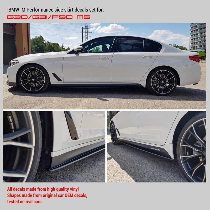 BMW M Performance Side skirt decals Set for M5 G30 /G31/F90 Decals - autodesign.shop