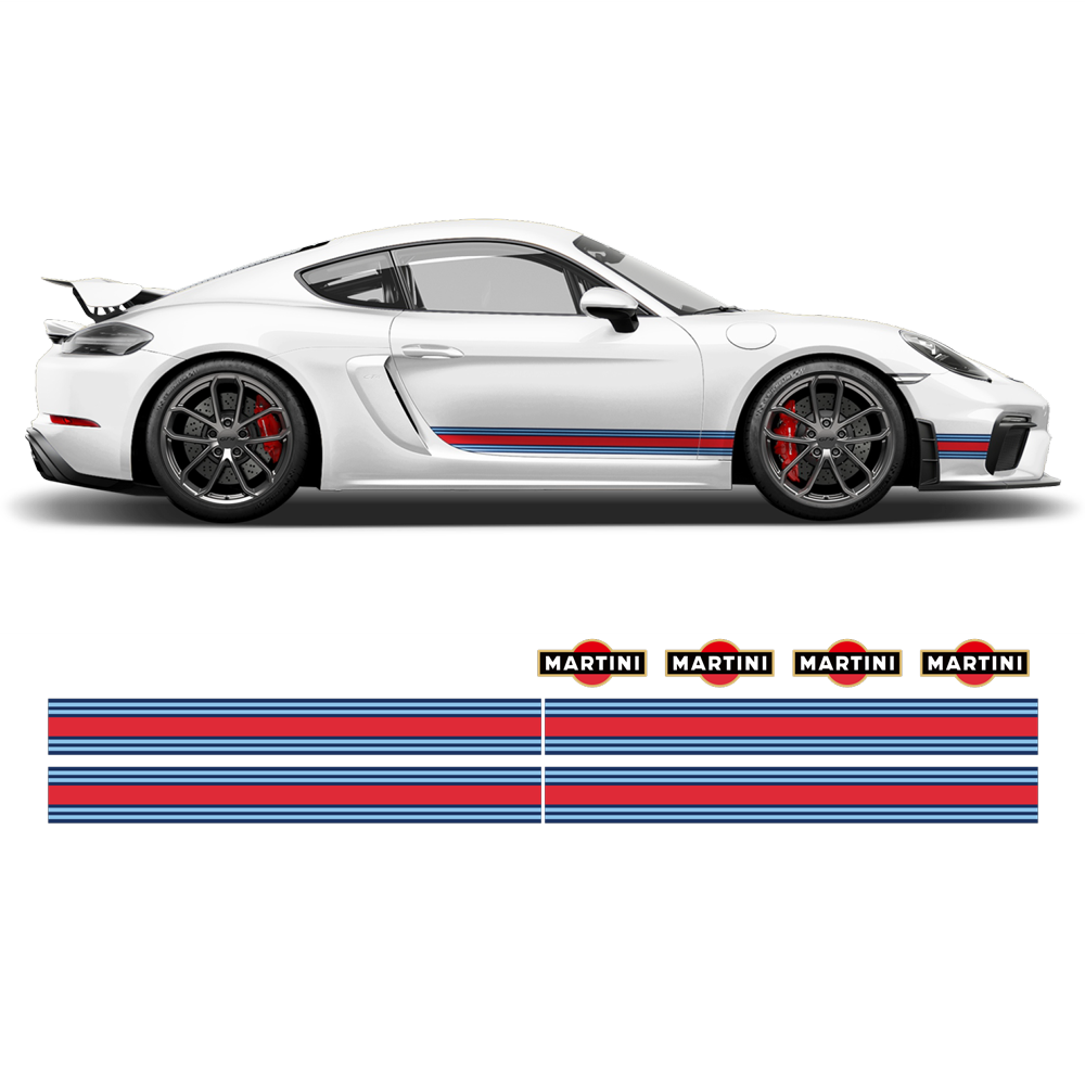 Martini Racing stripes, for Cayman / Boxster | autodesign.shop