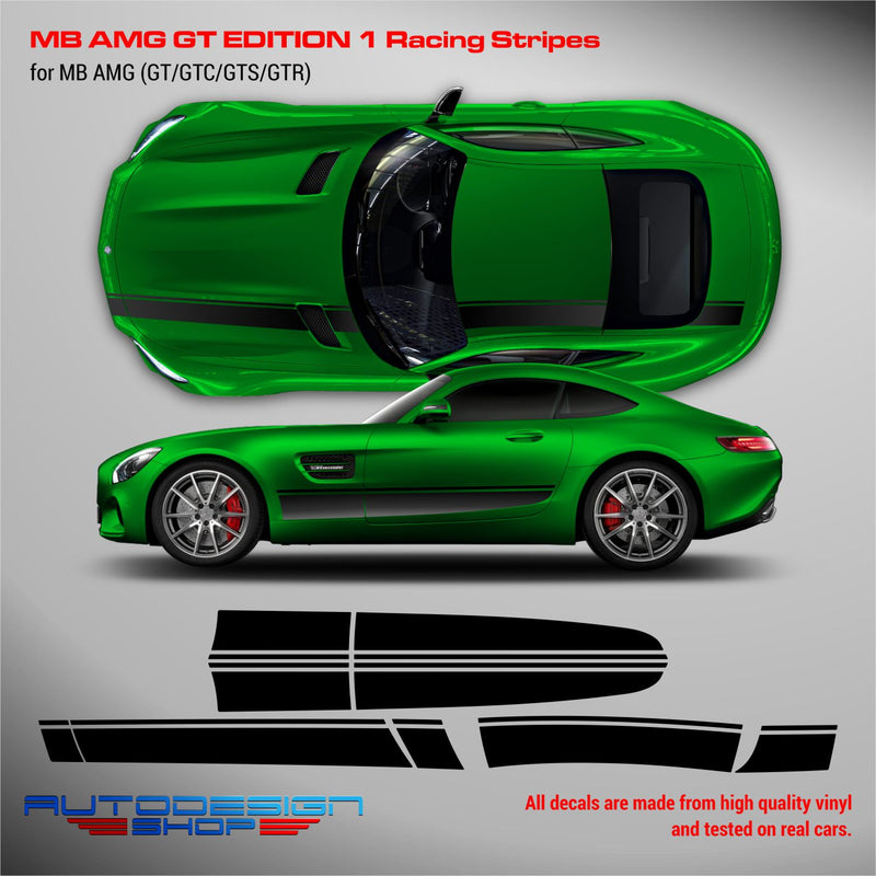 Mb F Racing Sticker MB AMG GT Edition 1 Racing Stripes