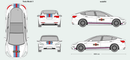 19' Martini Racing stripes, for Tesla Model3