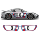 RETRO STYLE MARTINI RACING STRIPES SET, for CAYMAN 2005 - 2024