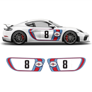 Retro Style Martini Racing Side Graphic, Cayman / Boxster 1996 - 2021