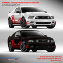 Ford Mustang 2005 - 2014 Tribal Design side decals set Decals - autodesign.shop