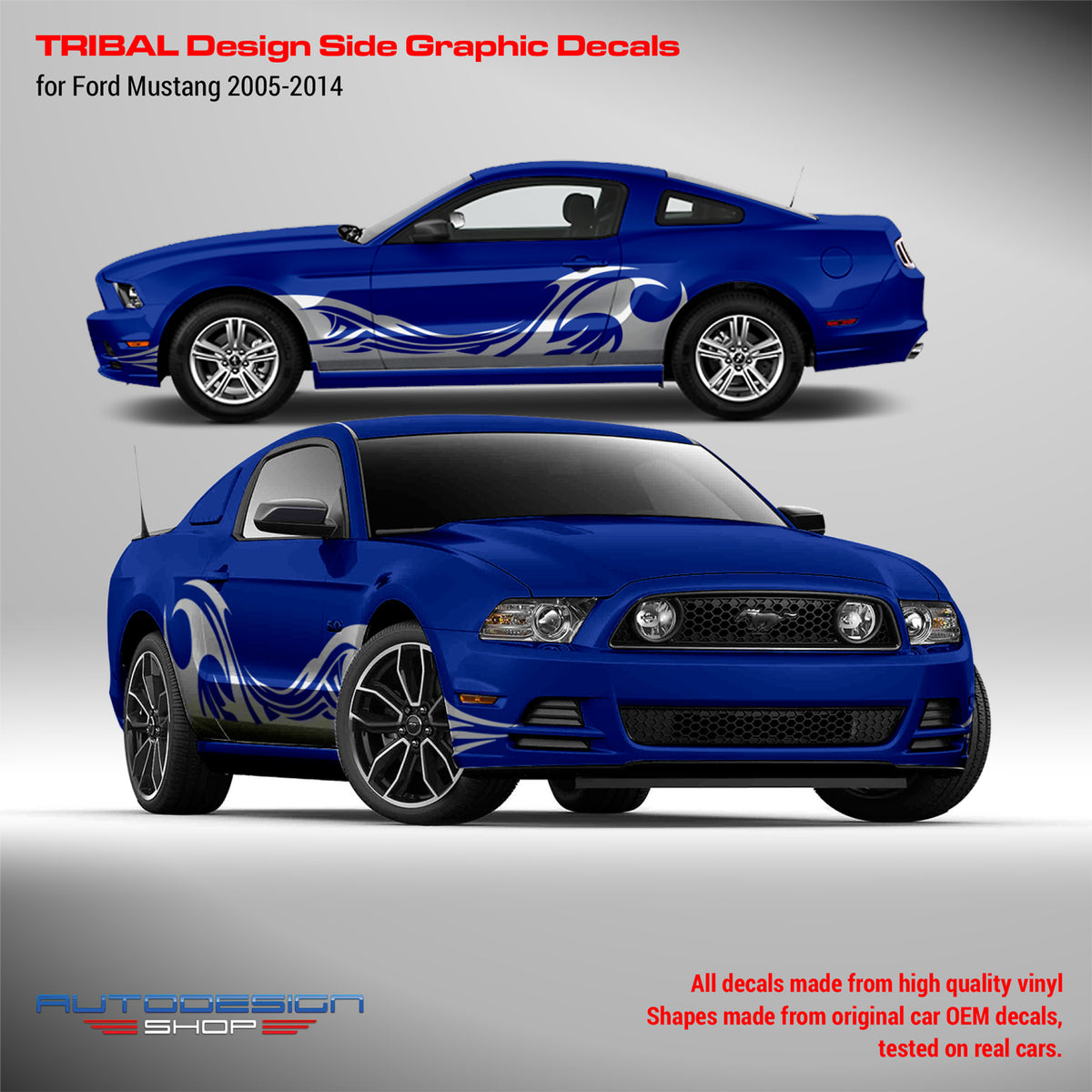 Ford Mustang Tribal decals Design side decals set 2010 - 2014