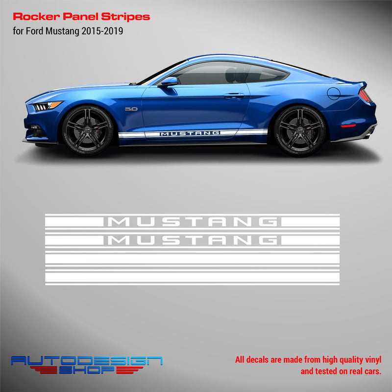 Rocker Panel Side stripes for Ford Mustang 2015 - 2019 Decals - autodesign.shop