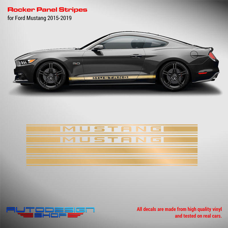 Rocker Panel Side stripes for Ford Mustang 2015 - 2019 Decals - autodesign.shop