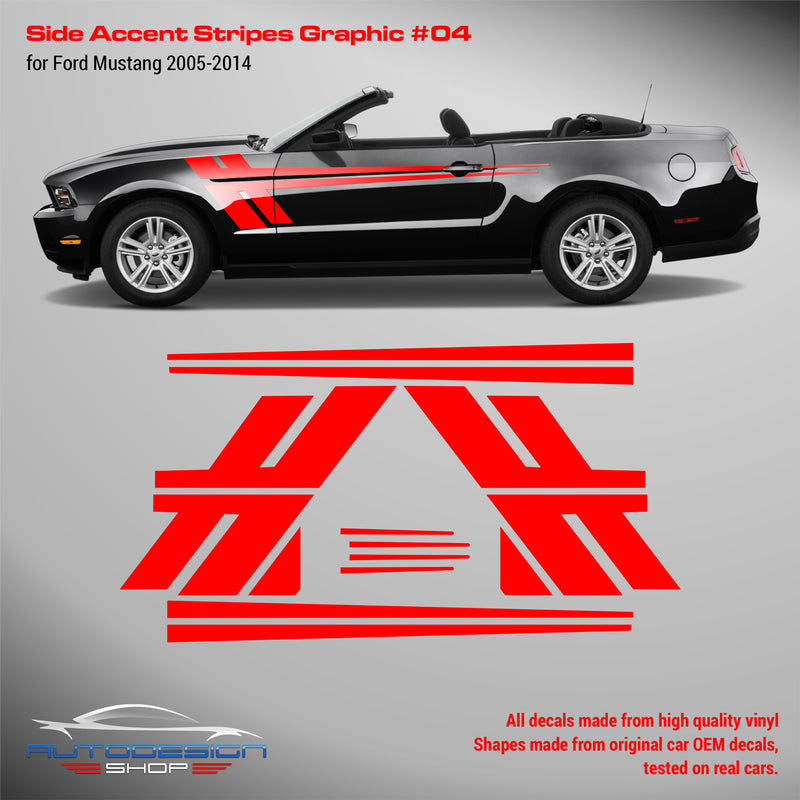 Mustang 2005-2014 Side Accent Stripes Graphic