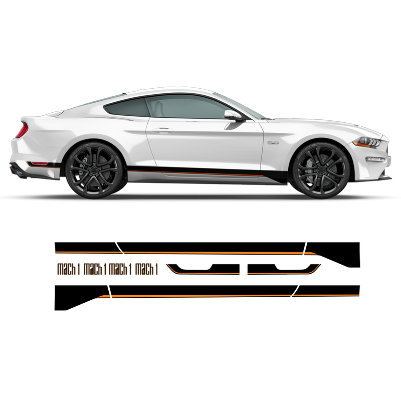 MACH1 Graphic Decals Set, Ford Mustang 2018 - 2020 - autodesign.shop