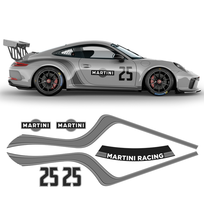 Curved Martini Decals set, for Carrera 2005 - 2021