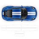 Exclusive Contoured Double Stripes Over The Top, Carrera