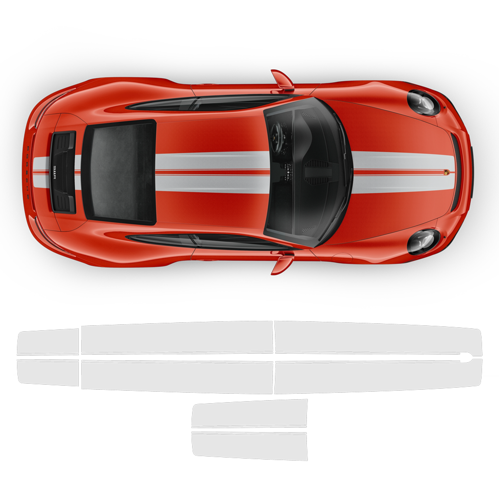 Exclusive Contoured Double Stripes Over The Top, Carrera