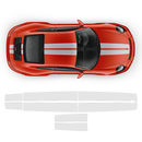 Exclusive Contoured Double Stripes Over The Top, Carrera