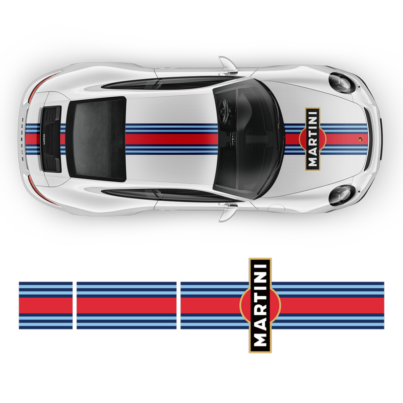 15' Martini Racing stripes, for Carrera 1999 - 2021