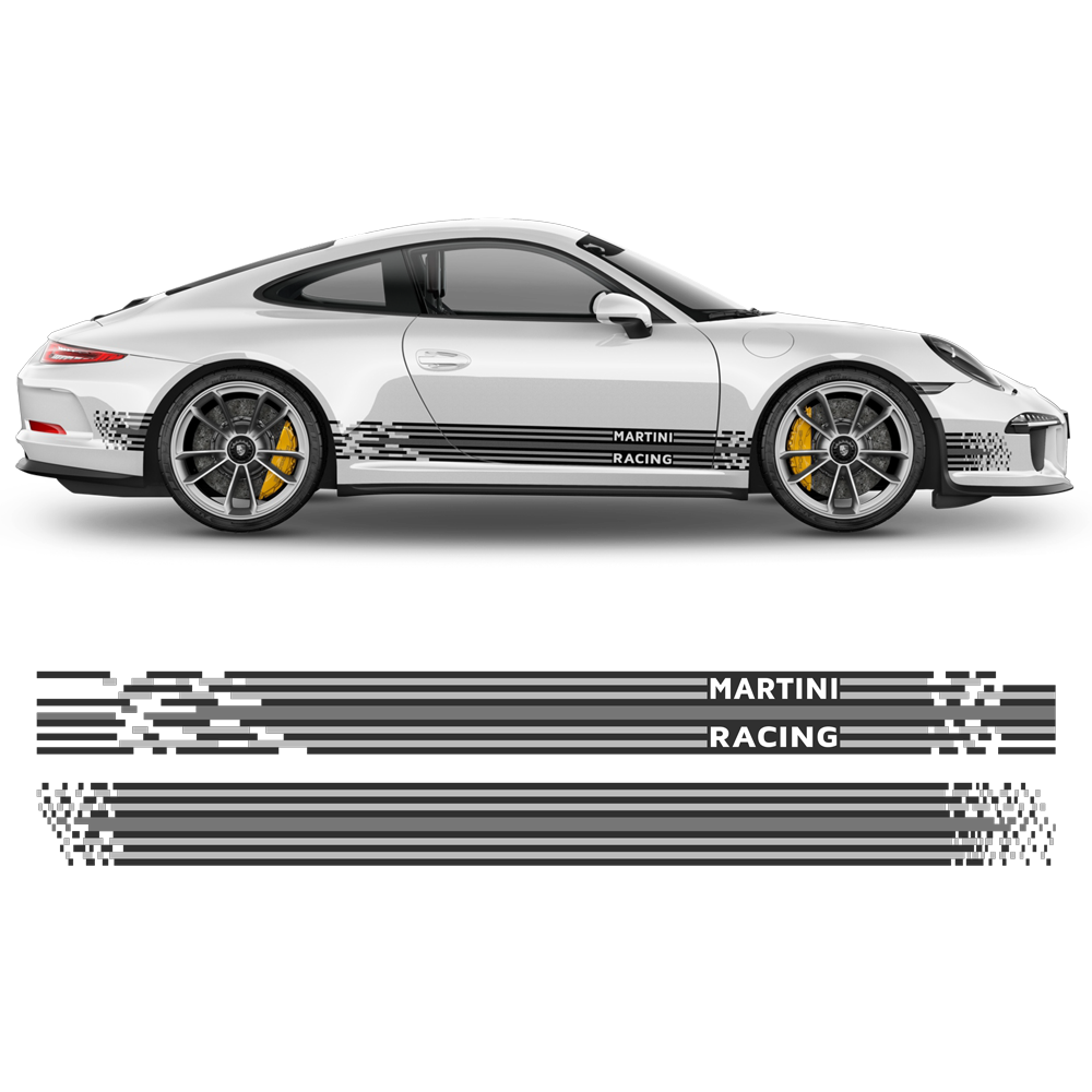 PORSCHE MARTINI RACING ワッペン サイドライン ポロシャツ