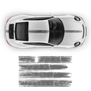 Scratched THIN Martini Racing stripes kit, Carrera / Cayman / Boxster Decals - autodesign.shop