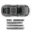 Scratched THIN Martini Racing stripes kit, Carrera / Cayman / Boxster Decals - autodesign.shop