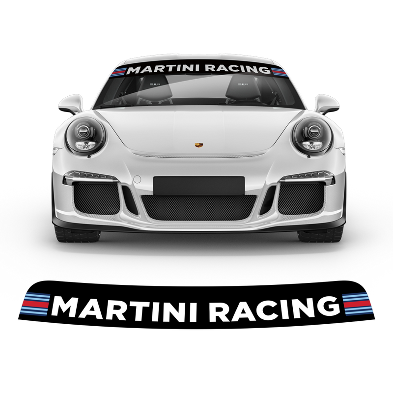 Windshield Martini Racing decals, for Carrera / Cayman / Boxster / Spyder