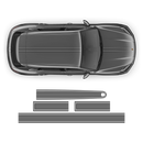 Thin Martini Racing Stripes Set, for Porsche Cayenne