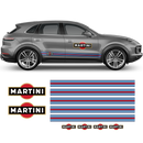 Thin Martini Racing Stripes Set, for Porsche Cayenne