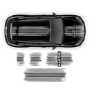 Martini Scratched Racing Stripes, Cayenne / Macan