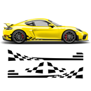 Checkered Side Graphic Design, Cayman / Boxster