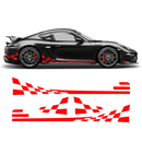 Checkered Side Graphic Design, Cayman / Boxster