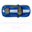 Exclusive Contoured Double Stripes Over The Top, Cayman / Boxster Decals - autodesign.shop