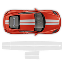 Exclusive Contoured Double Stripes Over The Top, Cayman / Boxster Decals - autodesign.shop