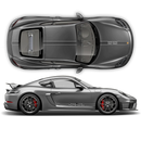 Martini THIN Racing stripes LOGO, Carrera / Cayman / Boxster grayscale