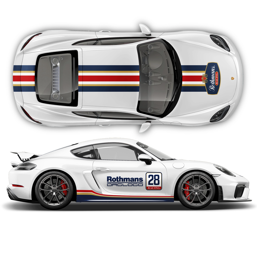Rothmans Design Racing Stripes set, Cayman / Boxster | autodesign.shop