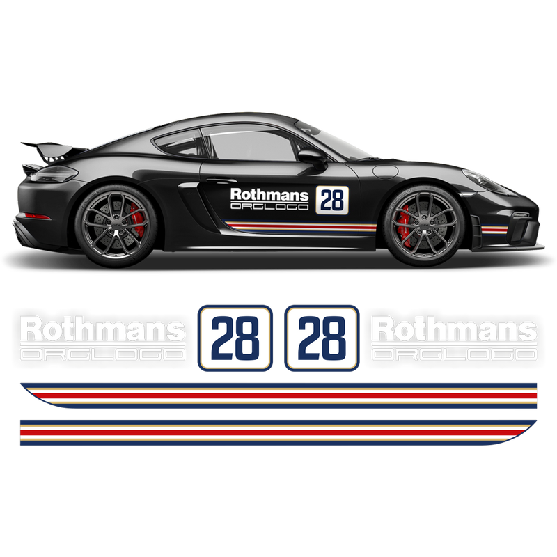 Rothmans Racing Stripes set, Cayman / Boxster
