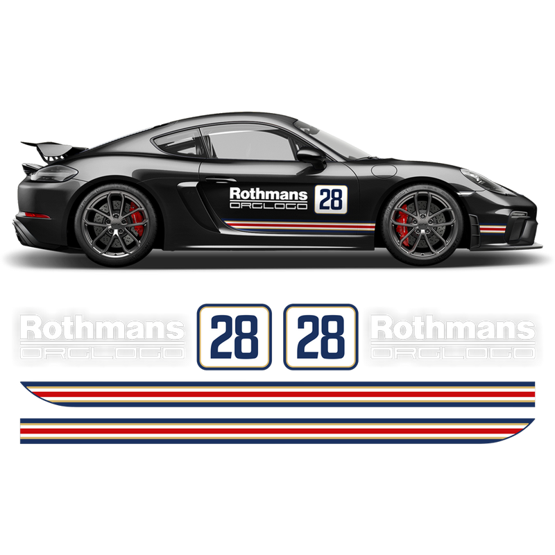 Rothmans Racing Stripes set, Cayman / Boxster | autodesign.shop