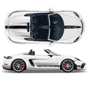 Scratched Racing Stripes set, for Spyder 2005 - 2020 black