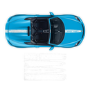 Scratched Racing Stripes set, for Spyder 2005 - 2020 black