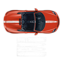 Scratched Racing Stripes set, for Spyder 2005 - 2020 black