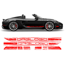 Scratched Racing Stripes set, for Spyder 2005 - 2020 black