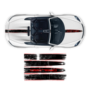 Scratched Two Colors Racing Stripes set, for Spyder 2005 - 2020